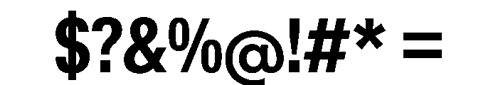 KMRWaldenburgUpright CondensedBold Instance Font OTHER CHARS