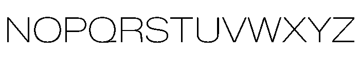 KMRWaldenburgUpright ExtendedThin Instance Font UPPERCASE