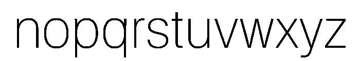 KMRWaldenburgUpright SemiCondensedThin Instance Font LOWERCASE