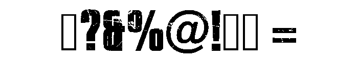 Knockout Grunge Regular Font OTHER CHARS