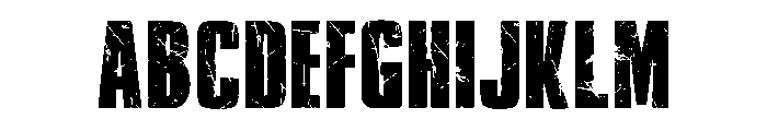 Knockout Grunge Regular Font UPPERCASE