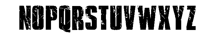 Knockout Grunge Regular Font UPPERCASE