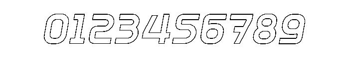 Knockout Line Italic Font OTHER CHARS