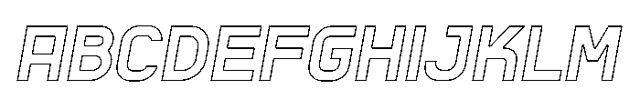Knockout Line Italic Font UPPERCASE