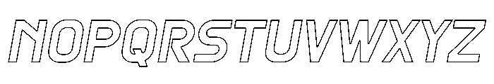 Knockout Line Italic Font UPPERCASE
