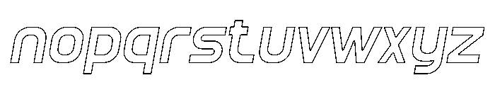 Knockout Line Italic Font LOWERCASE