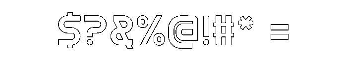 Knockout Line Font OTHER CHARS