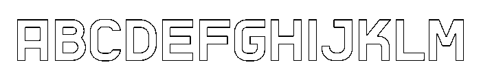 Knockout Line Font UPPERCASE