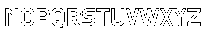 Knockout Line Font UPPERCASE