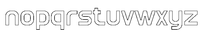 Knockout Line Font LOWERCASE