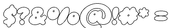 Knopie Outline Regular Font OTHER CHARS