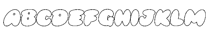 Knopie Outline Regular Font UPPERCASE