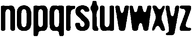 KNOCKOUT Regular otf (400) Font LOWERCASE