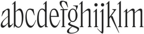 Knifery Regular otf (400) Font LOWERCASE