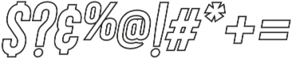 Knoephla Italic Outline otf (400) Font OTHER CHARS