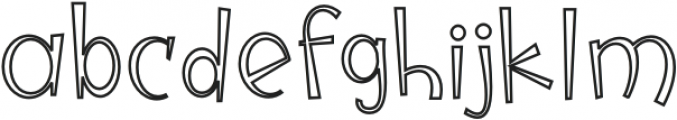 Knopa Outline 1 otf (400) Font LOWERCASE