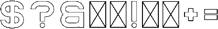 Knowhere Outline otf (400) Font OTHER CHARS