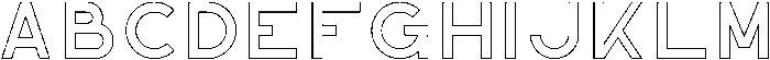 Knowhere Outline otf (400) Font UPPERCASE