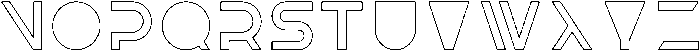 Knowhere Outline otf (400) Font LOWERCASE