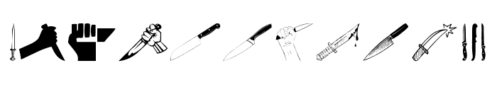 Knife Font LOWERCASE
