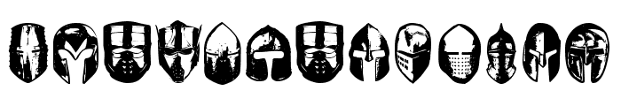 Knights Helmets Regular Font LOWERCASE