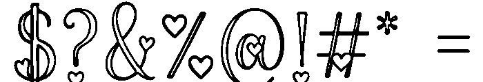 Knitheart Personal Use Regular Font OTHER CHARS