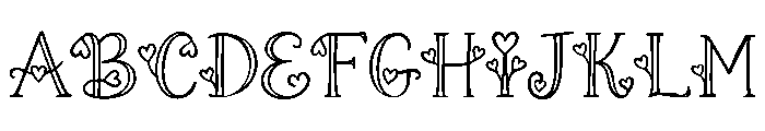 Knitheart Personal Use Regular Font UPPERCASE