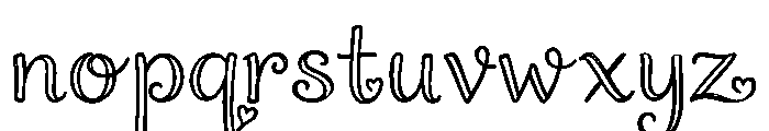 Knitheart Personal Use Regular Font LOWERCASE