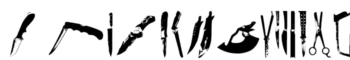 Knives Font UPPERCASE
