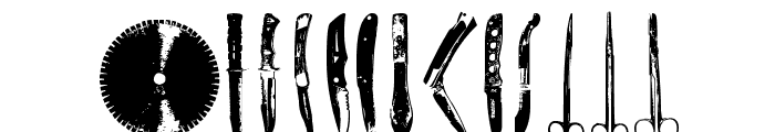 Knives Font UPPERCASE
