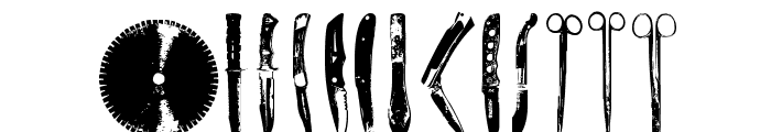 Knives Font LOWERCASE