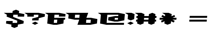 Knucklebuster Oblique Font OTHER CHARS