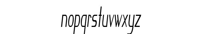 Knuckle-ExtracondensedItalic Font LOWERCASE