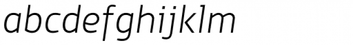 Knight Sans Light Italic Font LOWERCASE