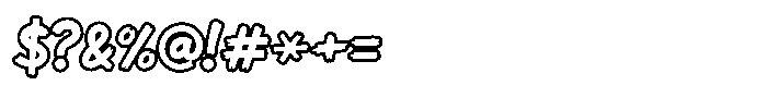 Knockwork Outline Font OTHER CHARS