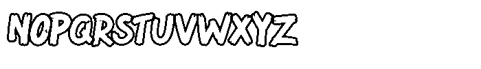 Knockwork Outline Font UPPERCASE