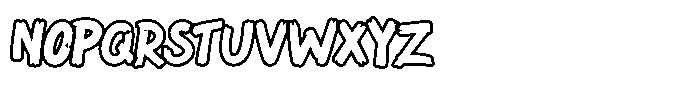 Knockwork Outline Font LOWERCASE