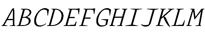 KnifMonoLimited Italic Font UPPERCASE