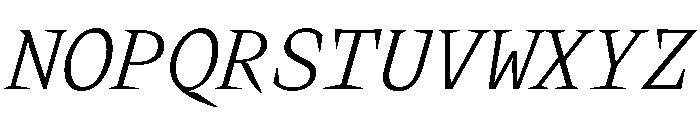 KnifMonoLimited Italic Font UPPERCASE