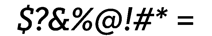 Knile MediumItalic Font OTHER CHARS