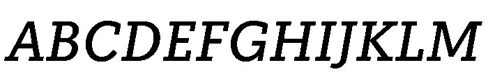 Knile MediumItalic Font UPPERCASE