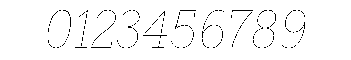 Knile ThinItalic Font OTHER CHARS