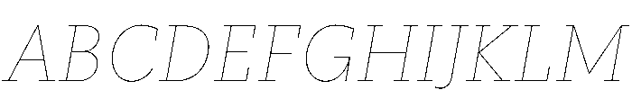 Knile ThinItalic Font UPPERCASE