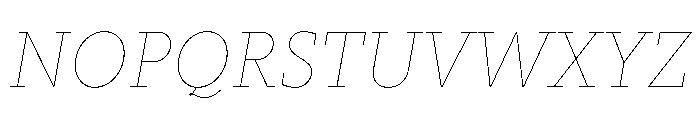 Knile ThinItalic Font UPPERCASE
