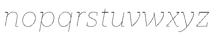 Knile ThinItalic Font LOWERCASE
