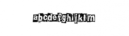Knucklehead Boxed Font LOWERCASE