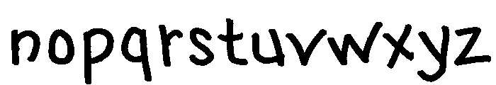 Kodomonoji Regular Font LOWERCASE