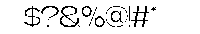 Koera Thin Font OTHER CHARS