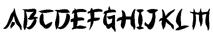 Konbami Regular Font UPPERCASE