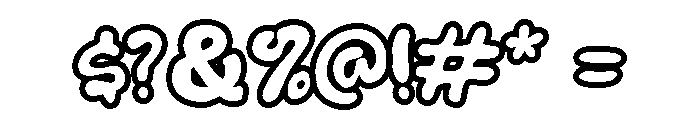 KookieKraze-Outline Font OTHER CHARS
